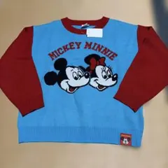 120 ミッキー ミニー 刺繍 セーター　新品　チマジロ　子供　服