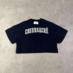 ami paris クロップドTシャツ ネイビー　XS アミパリス　極美品　アミのサムネイル
