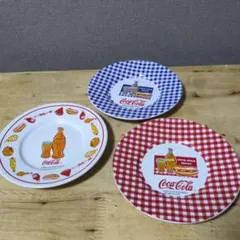 ギンガムチェック 陶器 プレート コカ・コーラ Coca-Cola プレートのサムネイル