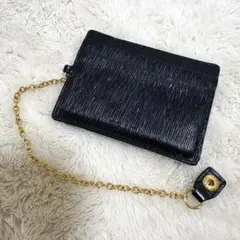 PRADA プラダ 長財布付属品 チェーン付きカードケース パスケース　黒