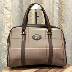 Burberrysトートバッグ ハンドバック チェック オールド 玉虫色 - メルカリ