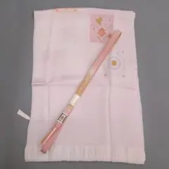 M07-10 未使用品 正絹 帯揚げ 帯締め セット ピンク系