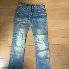 値下げ mezzo pianoのダメージが可愛いパンツ140センチ