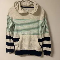 ジュニア　GAP KIDS フード付きパーカー 青ストライプ 春　美品　男子