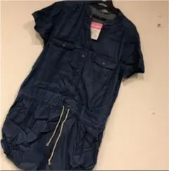 L マタニティ　デニムワンピース　産前産後兼用