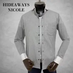 HIDEAWAYS NICOLE 長袖シャツ　総柄シャツ　ドレスシャツ　グレー系のサムネイル