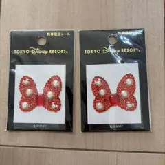 TOKYO DISNEY RESORT 携帯電話シール リボン 2個セット