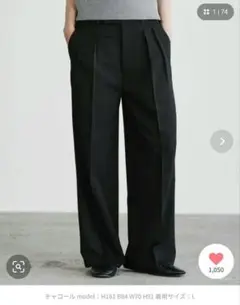 SEMI WIDE STRAIGHT CLASSIC SLACKS　チャコールМのサムネイル