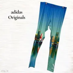 アディダスオリジナルス/レギンスパンツ/Ｌ相当/ビル街グラフィック/マルチカラーのサムネイル
