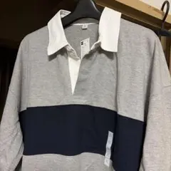 GU スウェT 5分袖 ラガーシャツ グレー XL 新品