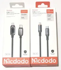 Mcdodo USB-C to Lightningケーブル 2本セット PD対応