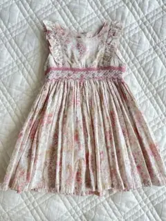 リバティ アンブリア ショルダーフリルスモッキングワンピース 100cm~