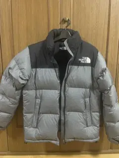 ノースフェイス メンズL ヌプシ ノベルティー ヌプシグレー×ブラック