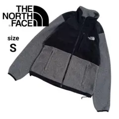 【海外規格】ノースフェイス　デナリジャケット　ボア　フリース　ロゴ　グレー　S
