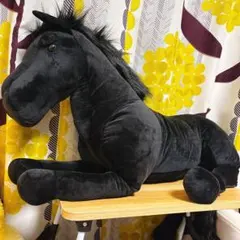 超BIG くたっと GIGA サラブレッド 黒い馬 ぬいぐるみ 大型 新品 タグ