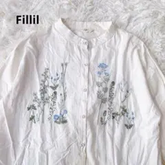 フィリル 刺繍 ワンピース リメイク素材 生地 花柄 ボタニカル ナチュラルのサムネイル