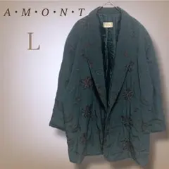 キルティング ジャケット 刺繍デザイン ヴィンテージ 花柄 レトロ 日本製 11