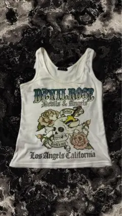 y2k 平成 ギャル グランジ スカル タンクトップ