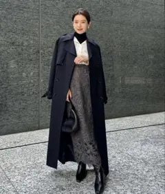 アニュアンス　ネイビー トレンチコート 2月23日まで出品その後削除