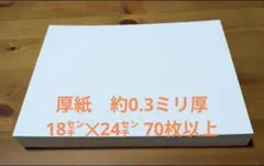 厚紙　約0.3ミリ厚　70枚以上