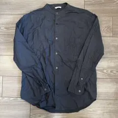 【美品】アーバンリサーチドアーズ バンドカラーシャツ L グレーブルー