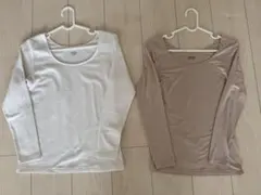 UNIQLO ユニクロ 極暖ヒートテックコットンUネックT/8分袖　ホワイト