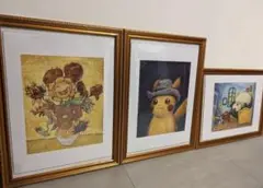 ゴッホピカチュウ アートプリント3種セット ゴッホピカチュウ ポケモン アートプリント 3枚セット ゴッホ
