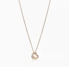 【新品未使用】ティファニー オープンハートネックレス ピンクゴールド