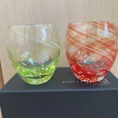 【長期保存未使用】手吹きグラス 流星 RYUSEI ペアグラス