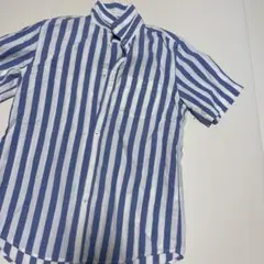 TOPMAN ストライプ 半袖シャツ ブルー ホワイト Sのサムネイル