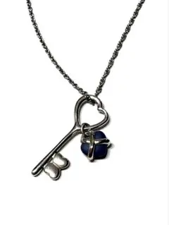 WEDGWOOD　シルバーネックレス　鍵モチーフ　ハートジャスパー