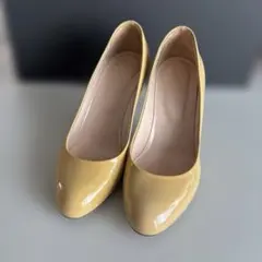 セルジオロッシ　イエロープレーンパンプス