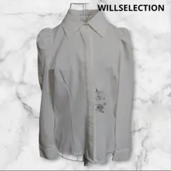 【新品タグ付き】WILLSELECTION　バックレースシャツブラウス　白　M