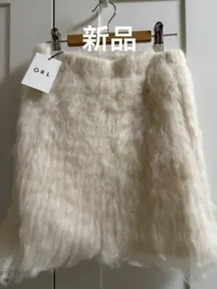 GRL モヘア風　ミニスカート Fサイズ　アイボリー　未使用新品タグ付き