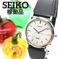 【稼働品】セイコー ドルチェ クォーツ メンズ腕時計 ヴィンテージドレスウォッチ