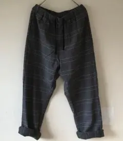 SM2(blue)チェックパンツ裏起毛　美品