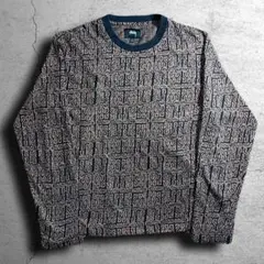 ステューシー STUSSY 長袖　古着　シャツ　柄　ストリート