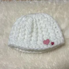 ぬいぐるみ用ニット帽　白