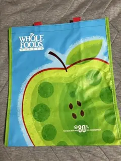 ★Whole Foods Market エコバッグ 新品タグ付　アップル柄