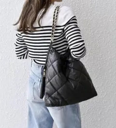 SHIPS any: キルティング チェーン トート バッグ