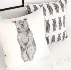 2枚組クマのクッションカバーセット