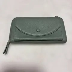 【studio CLIP】スタディオクリップ 外ポケット付き長財布 グリーンのサムネイル