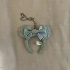 水色リボン ミニー カチューシャ キーホルダー ストラップ