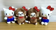 モンチッチ×ハローキティ おそろいアクリルチャーム付きマスコット 全4種セット