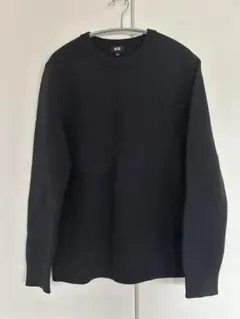 【美品】UNIQLOウォッシャブルストレッチミラノリブクルーネックセーター