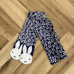 【used】試着のみ miffy ミッフィー 花柄 タイツ レギンス 120