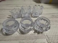 ガラス製　キャンドルホルダー　6個セット　バラ売り可　ウェルカムスペース