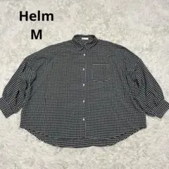 1229j.Helmオーバーサイズシャツ ビッグシャツ　タータンチェック　M 黒