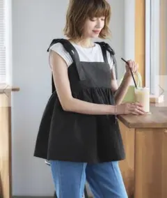 ふくれジャガードリボントップス　ティティベイト　ジャガードトップスのサムネイル