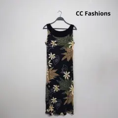 CC Fashions フラドレス ノースリーブワンピース ハワイアンドレス